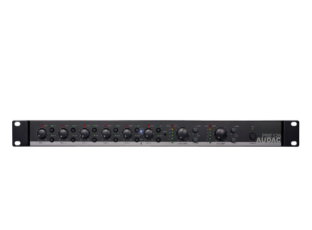 Audac PRE126 19" mikser med Bluetooth® 6 inn / 2 ut 